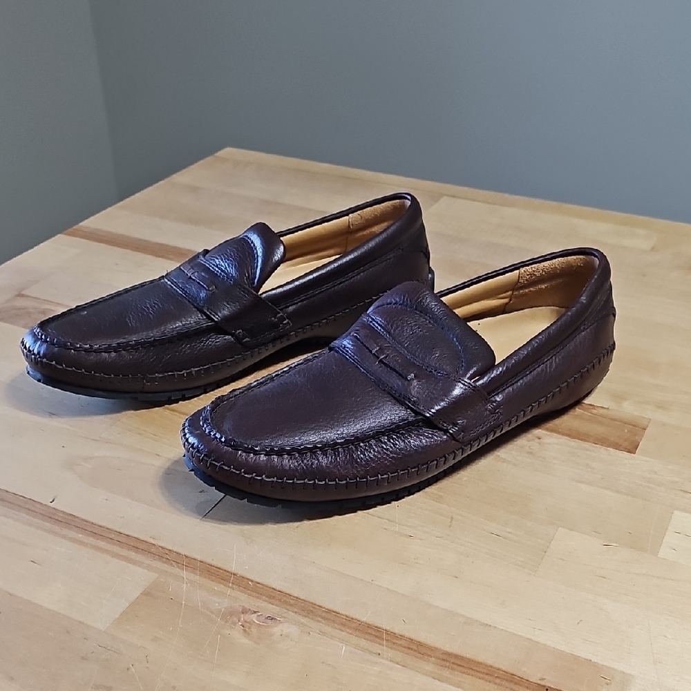 👞 H.S. Trask Men’s Brown Leather Penny Loafers | Vibram Sole Size 12